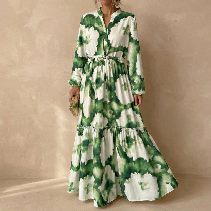 Women's Long Sleeve Maxi Dress | Boho Tiered