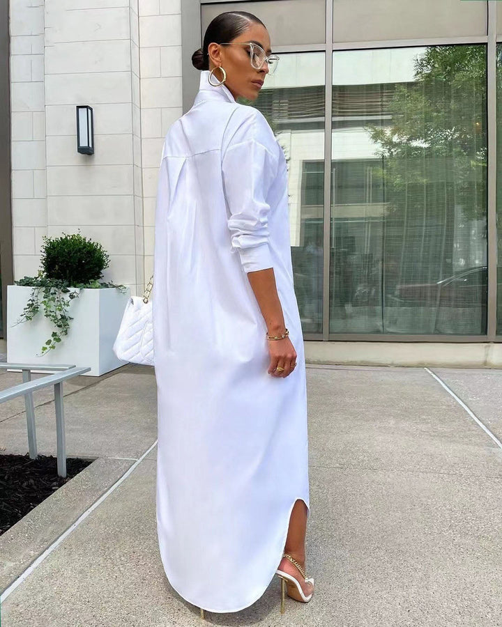 Women's Long Sleeve Shirt Dress for Casual | Maxi
