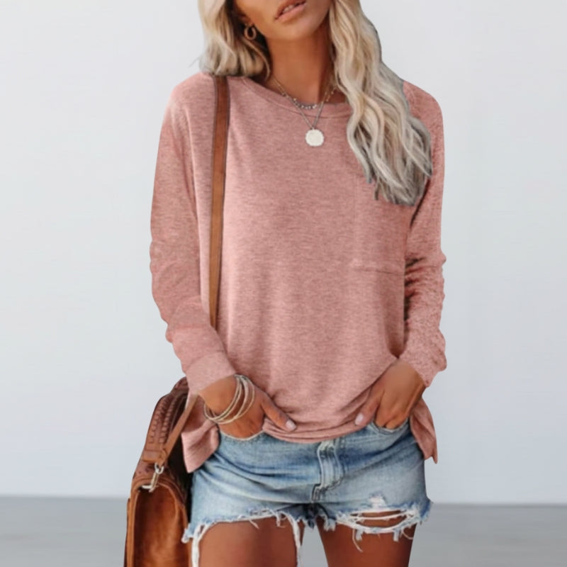 Women's Long Sleeve Tops Relaxed | Crew Neck