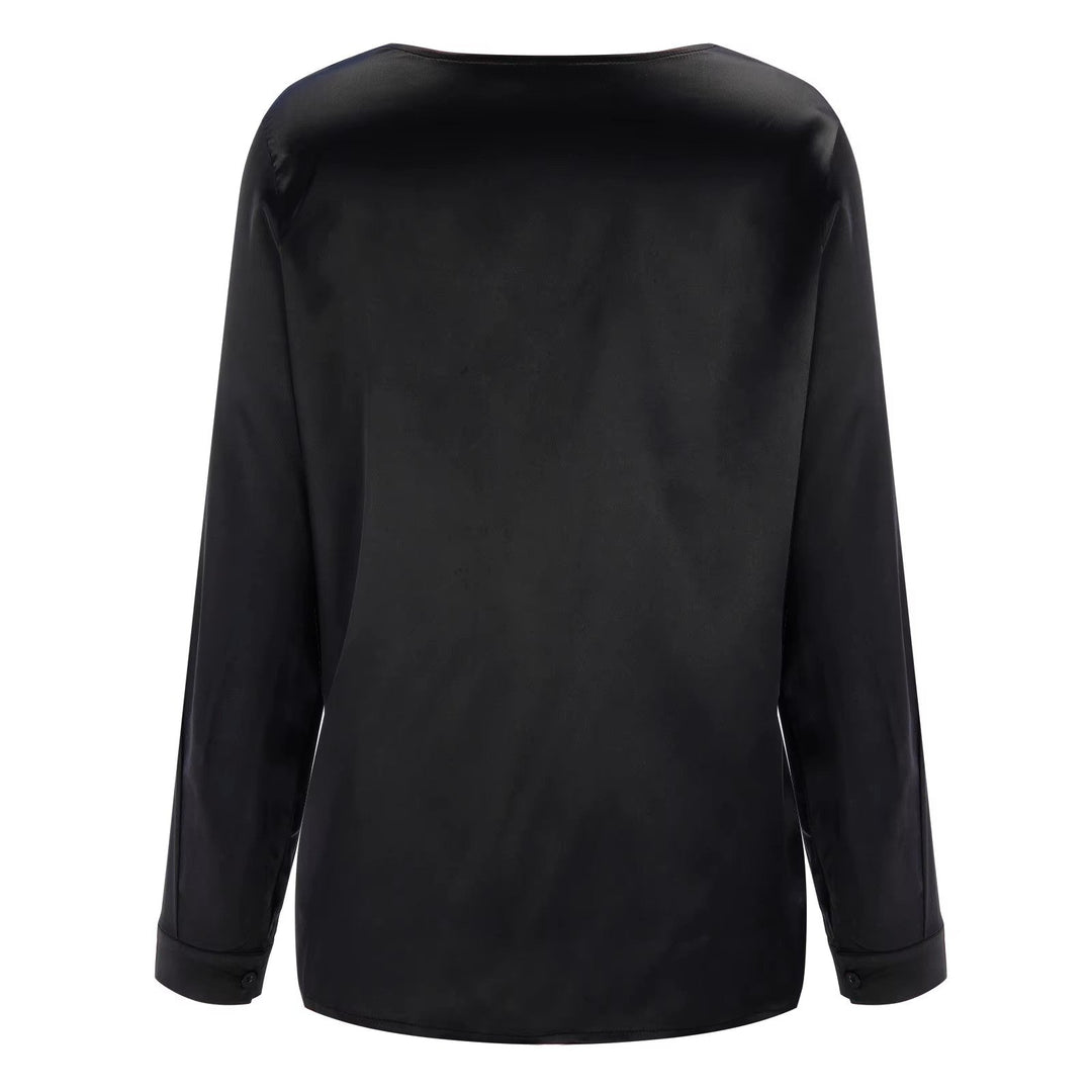 Women's Long Sleeve Tops with V-Neck | Work