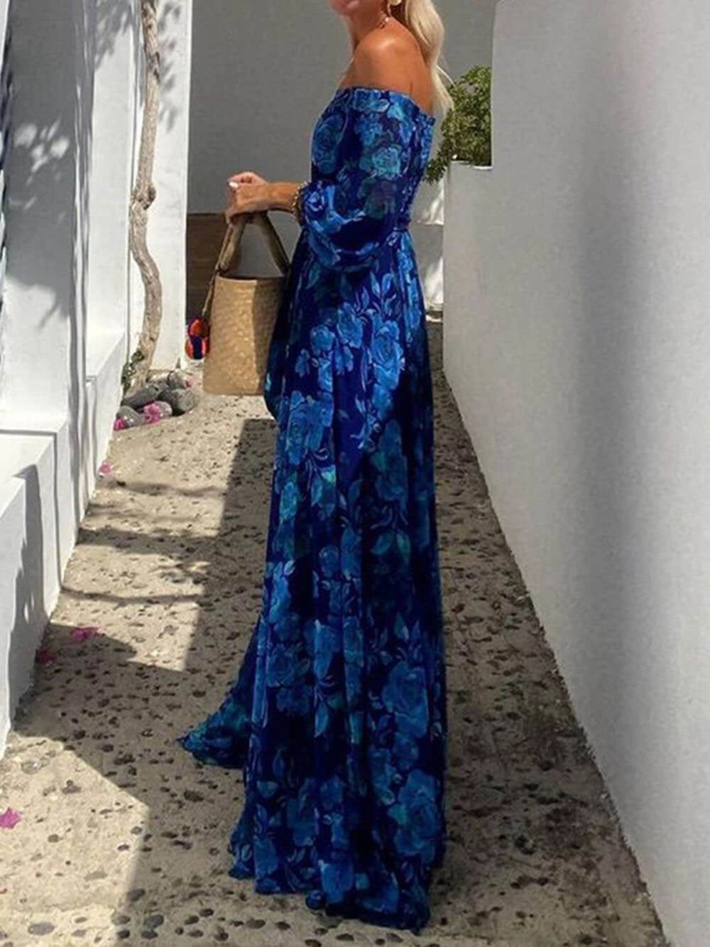 Women's Maxi Dress Floral Off Shoulder | Boho