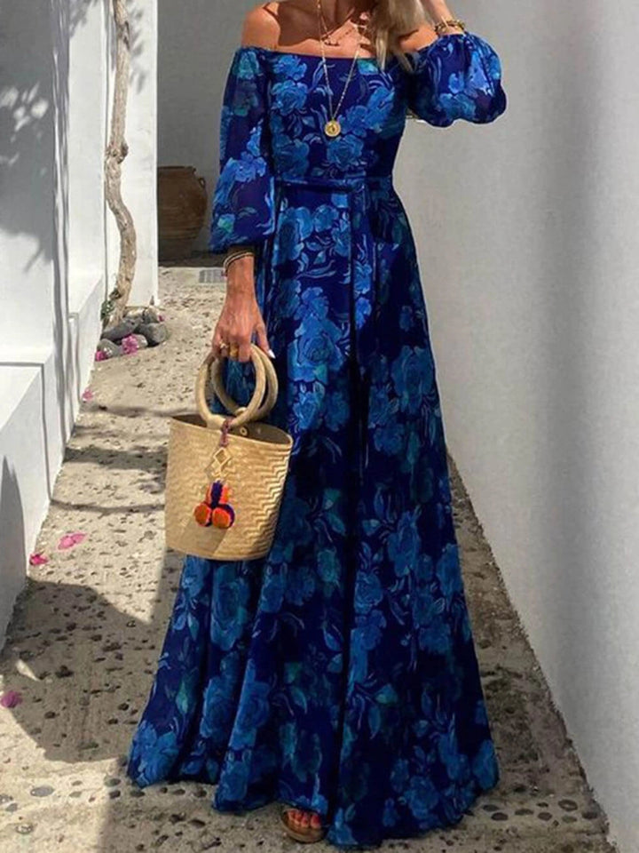 Women's Maxi Dress Floral Off Shoulder | Boho