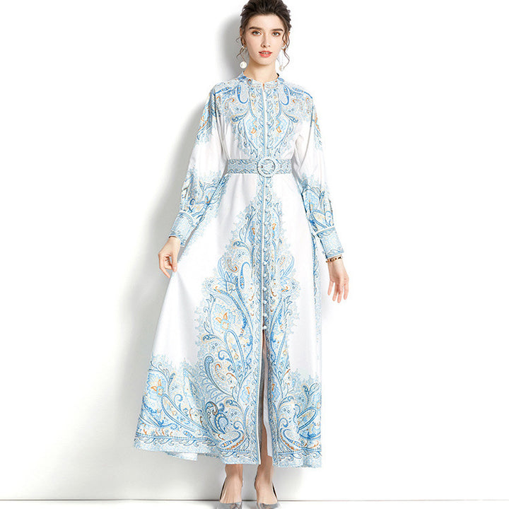 Women’s Maxi Dress Long Sleeve Belted | Formal