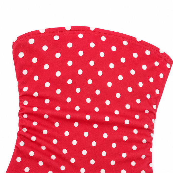 Women's Maxi Dress Strapless Full Skirt | Polka Dot