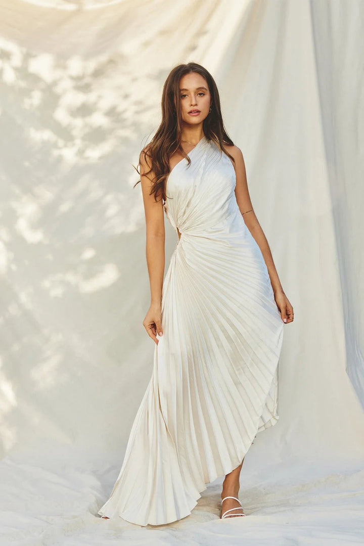 Women's Maxi Dress with Cutout | One Shoulder