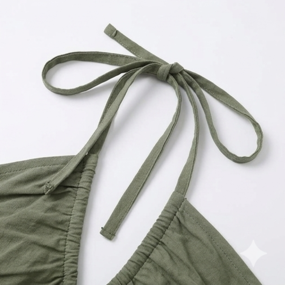 Women's Maxi Dress with Halter Neck | Tiered