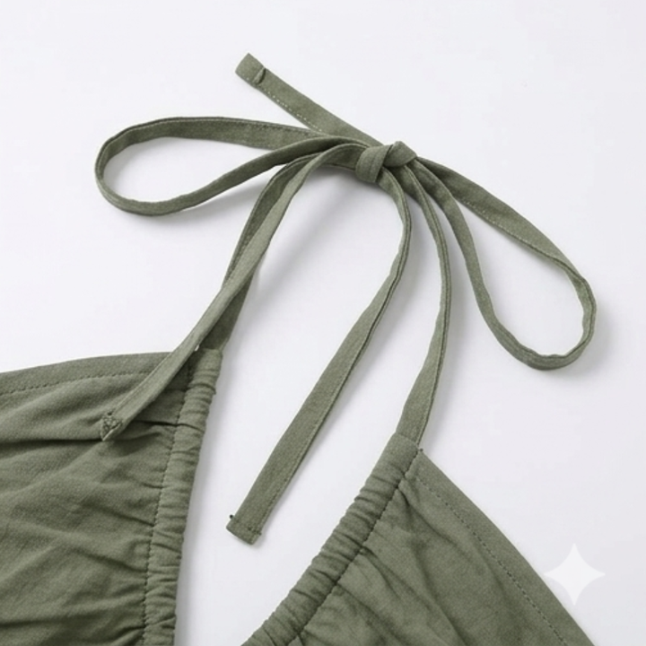 Women's Maxi Dress with Halter Neck | Tiered