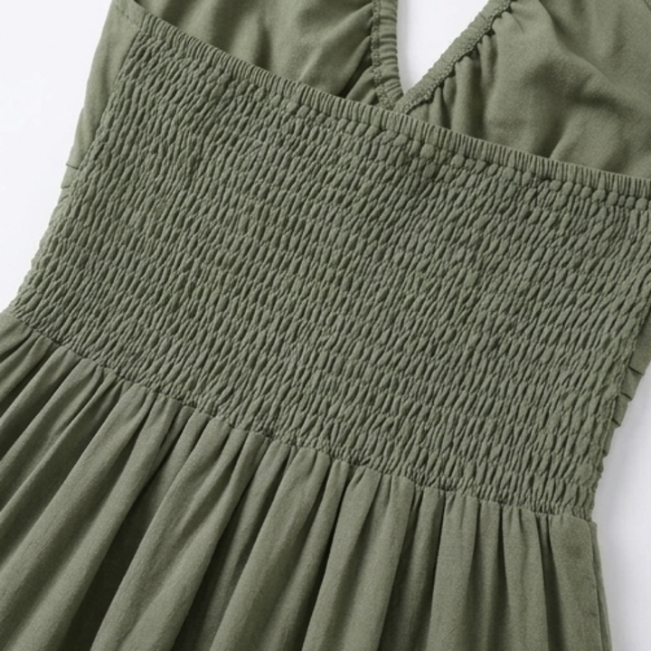 Women's Maxi Dress with Halter Neck | Tiered