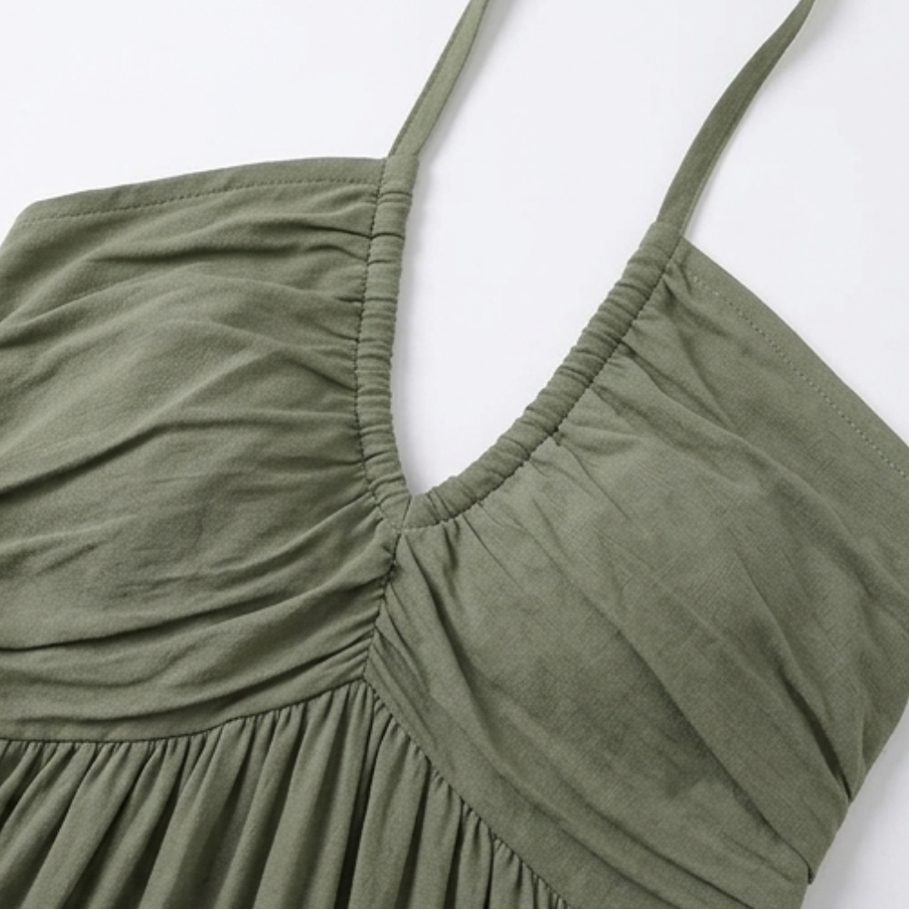 Women's Maxi Dress with Halter Neck | Tiered