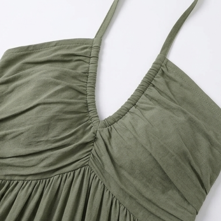 Women's Maxi Dress with Halter Neck | Tiered