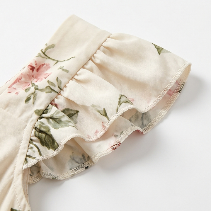 Women's Maxi Dress with Pleated Skirt | Floral