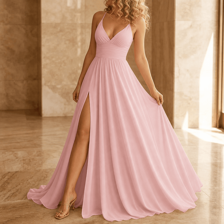 Women's Maxi Dress with Thigh Slit | Wedding Guest