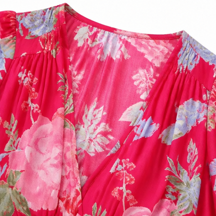 Women's Maxi Dress with V-Neck | Floral