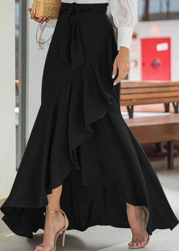 Women's Maxi Skirt High-Waisted with Ruffle | Tie-Waist