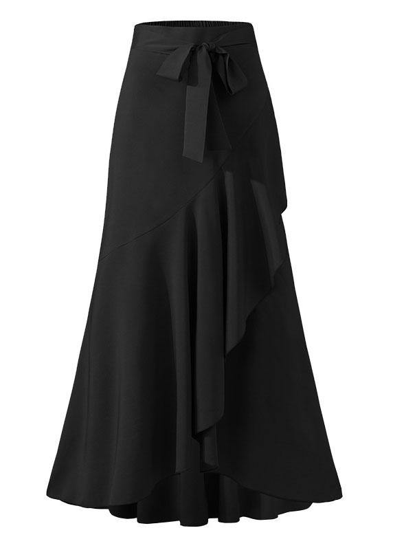 Women's Maxi Skirt High-Waisted with Ruffle | Tie-Waist