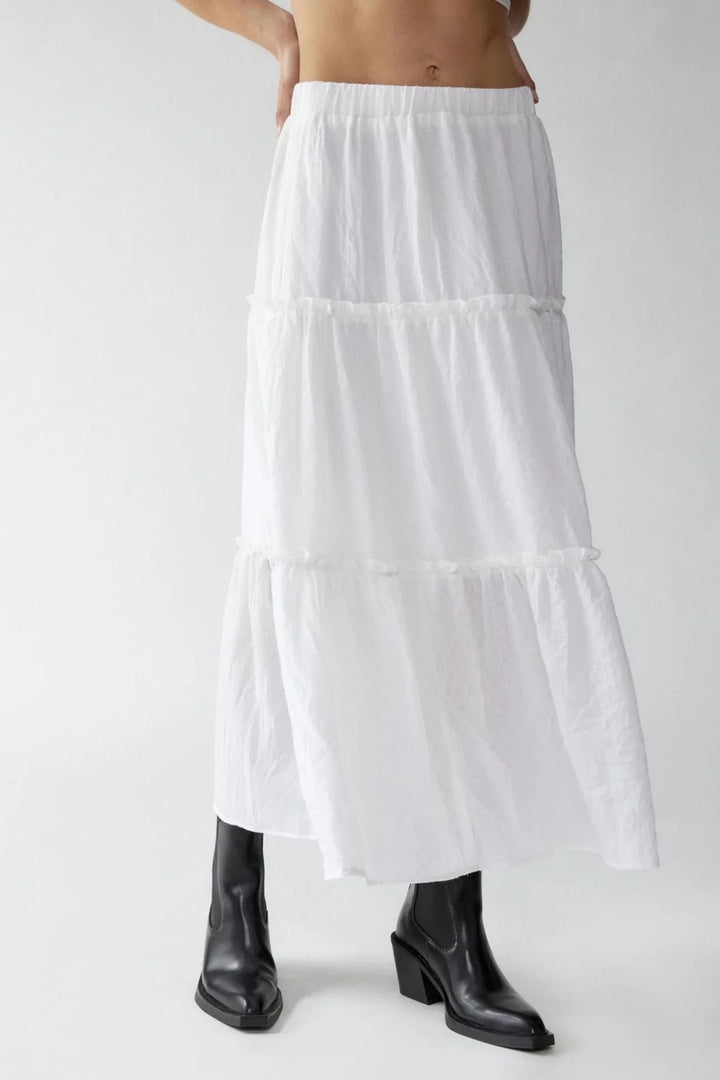 Women's Maxi Skirt Tiered with Elastic Waist | Boho