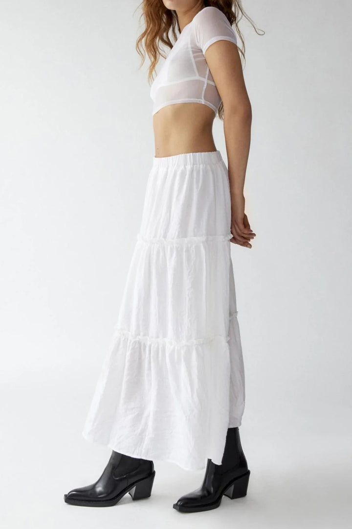 Women's Maxi Skirt Tiered with Elastic Waist | Boho