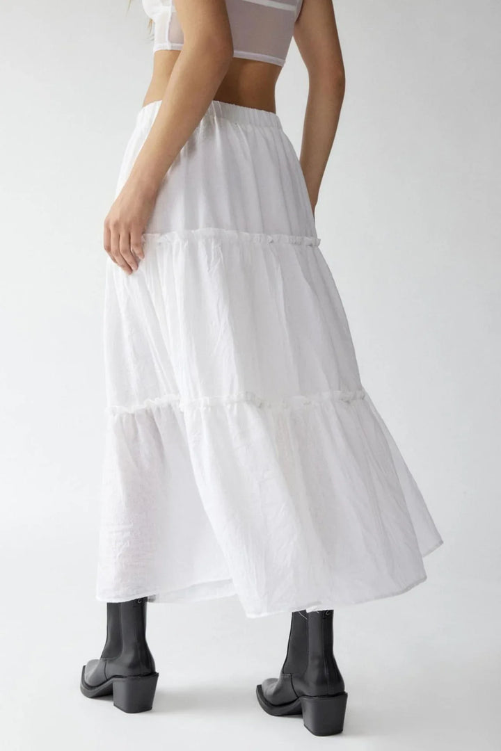 Women's Maxi Skirt Tiered with Elastic Waist | Boho