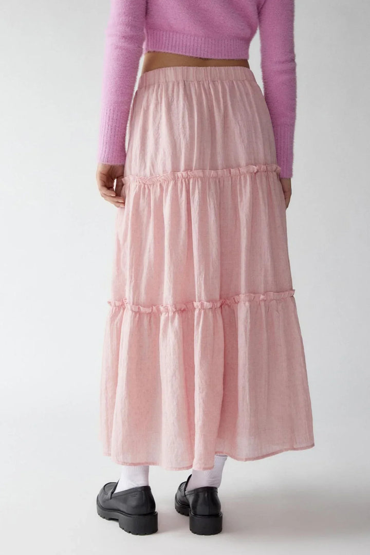 Women's Maxi Skirt Tiered with Elastic Waist | Boho
