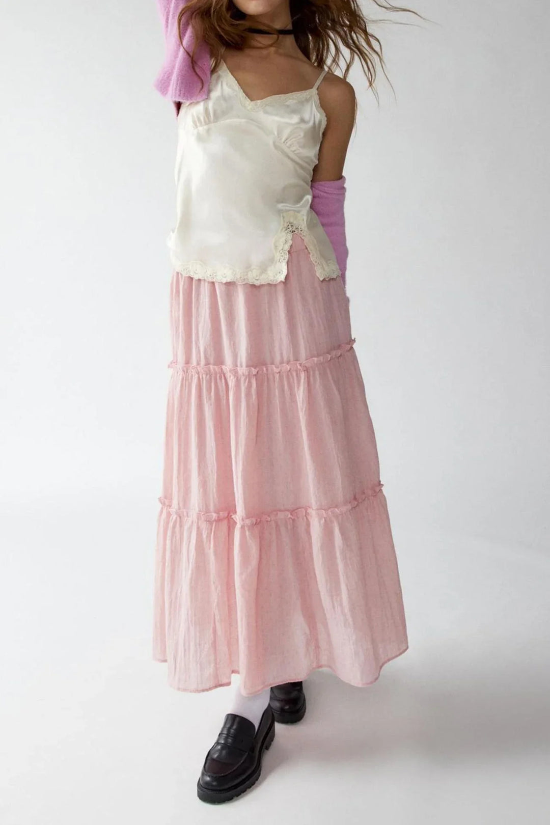 Women's Maxi Skirt Tiered with Elastic Waist | Boho