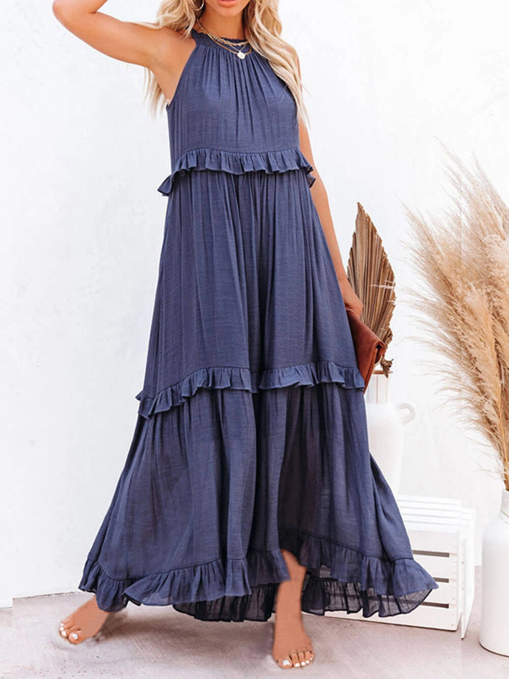 Women's Maxi Sundress with Ruffle Tiers | Boho
