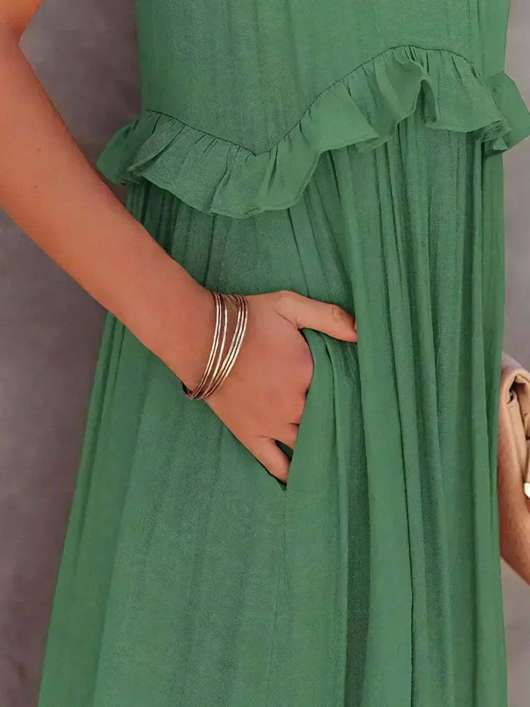 Women's Maxi Sundress with Ruffle Tiers | Halter Neck