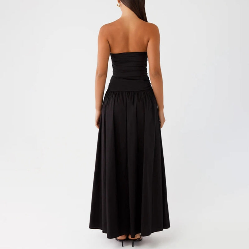 Women's Maxi Sundress with Strapless Bodice | Printed