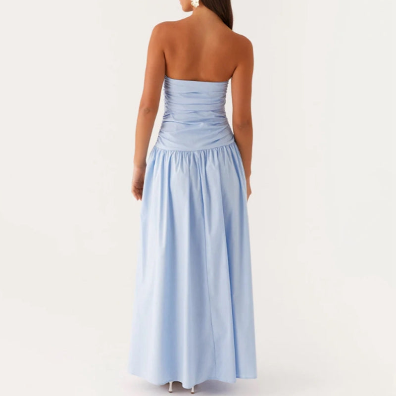 Women's Maxi Sundress with Strapless Bodice | Printed