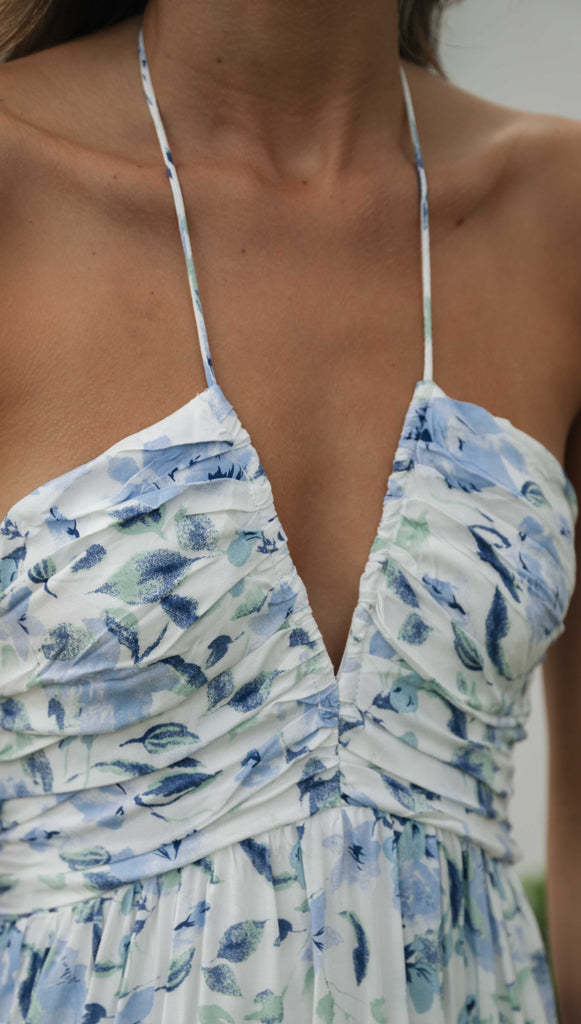 Women's Maxi Sundress with Tiered Hem | Halter Neck