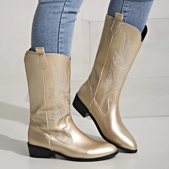 Women's Mid Calf Cowgirl Boots | Pointed Toe