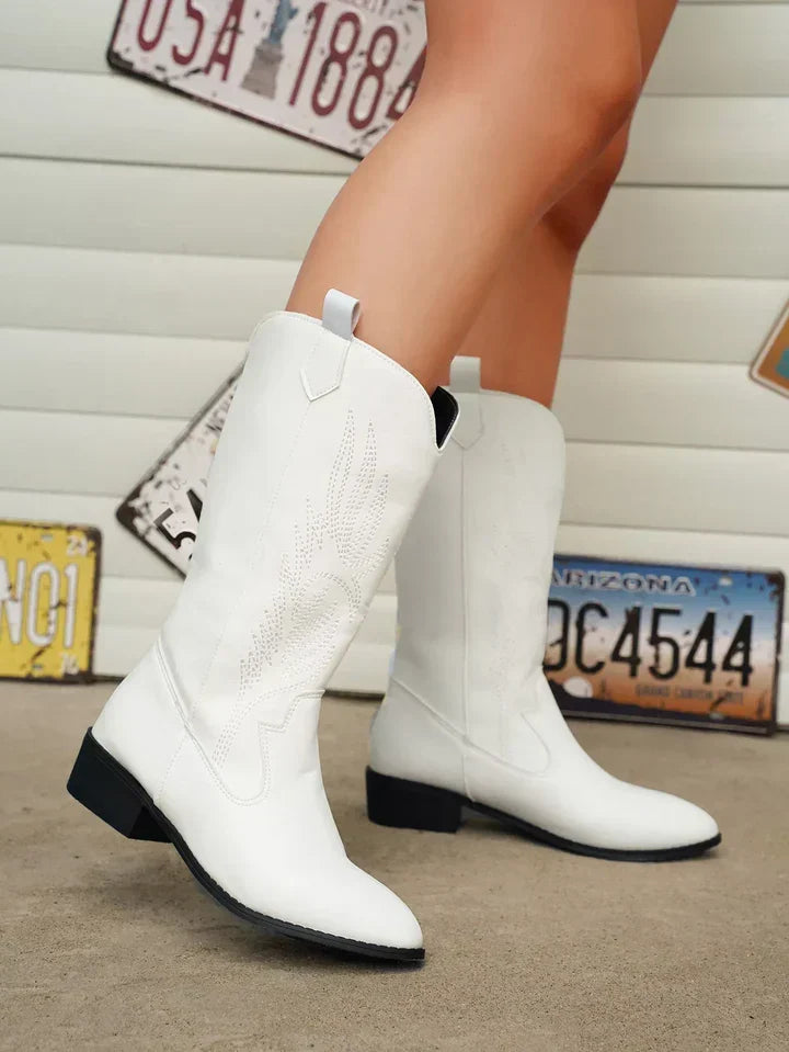 Women's Mid Calf Cowgirl Boots | Pointed Toe