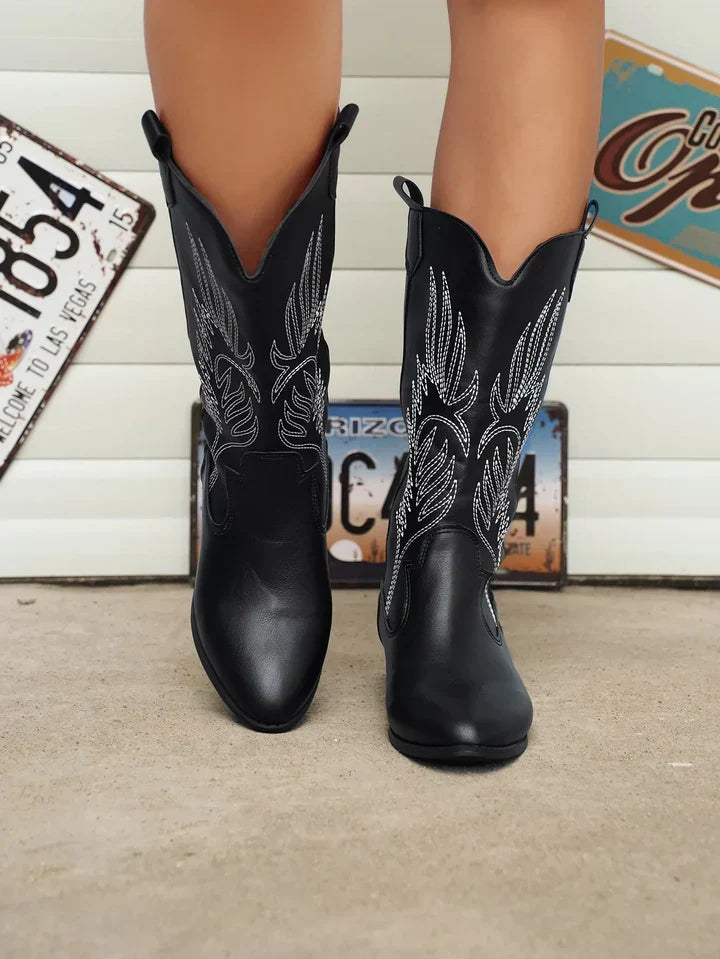 Women's Mid Calf Cowgirl Boots | Pointed Toe