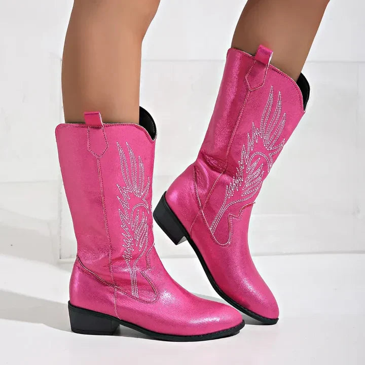 Women's Mid Calf Cowgirl Boots | Pointed Toe