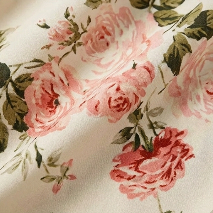 Women's Midi Dress with Smocked Bodice & Tiered Skirt | Floral