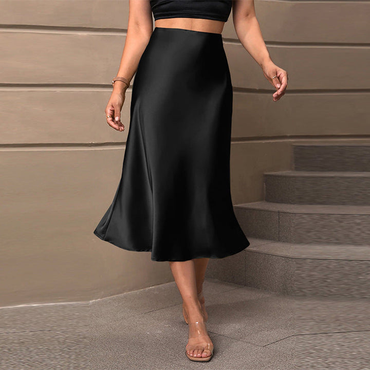 Women’s Midi Skirt with High Waist & Flared Hem | A-Line