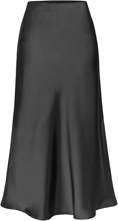 Women's Midi Skirt with High Waist | Side Slit