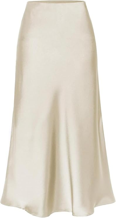 Women's Midi Skirt with High Waist | Side Slit