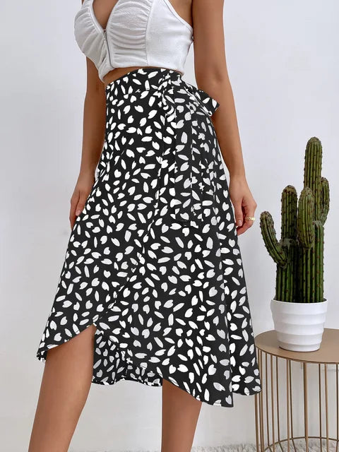 Women's Midi Skirt with Tie Waist | Wrap