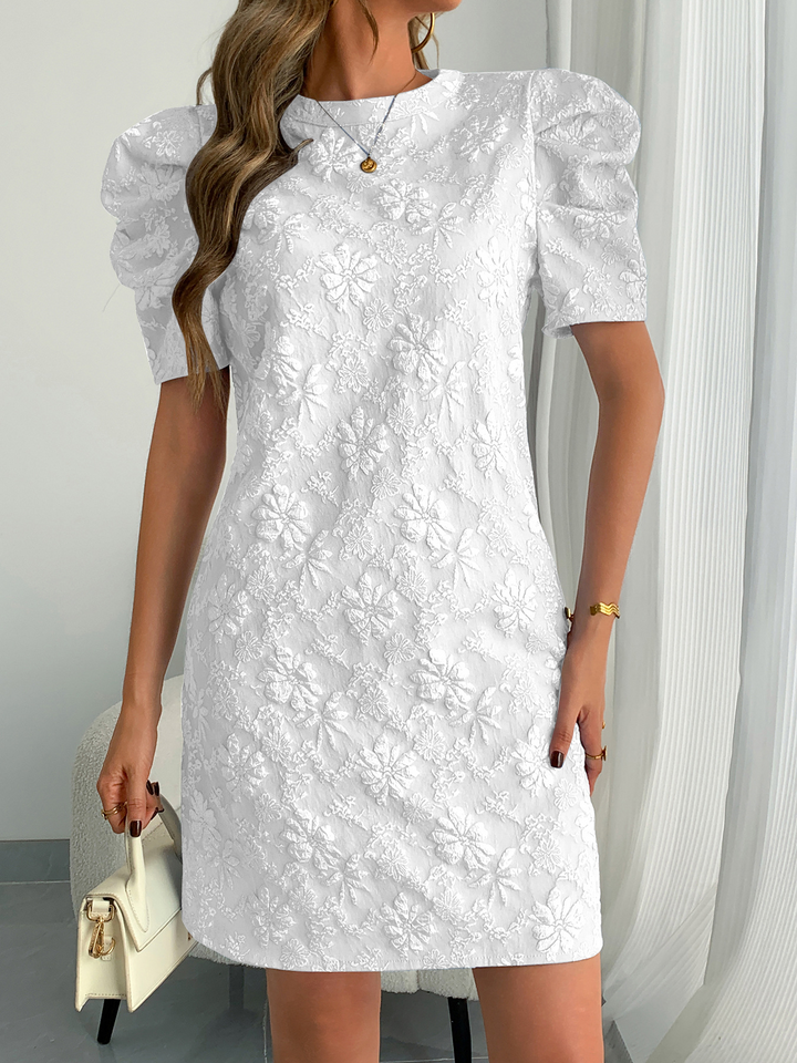 Women’s Mini Dress with Puff Sleeves & Floral Pattern | Casual