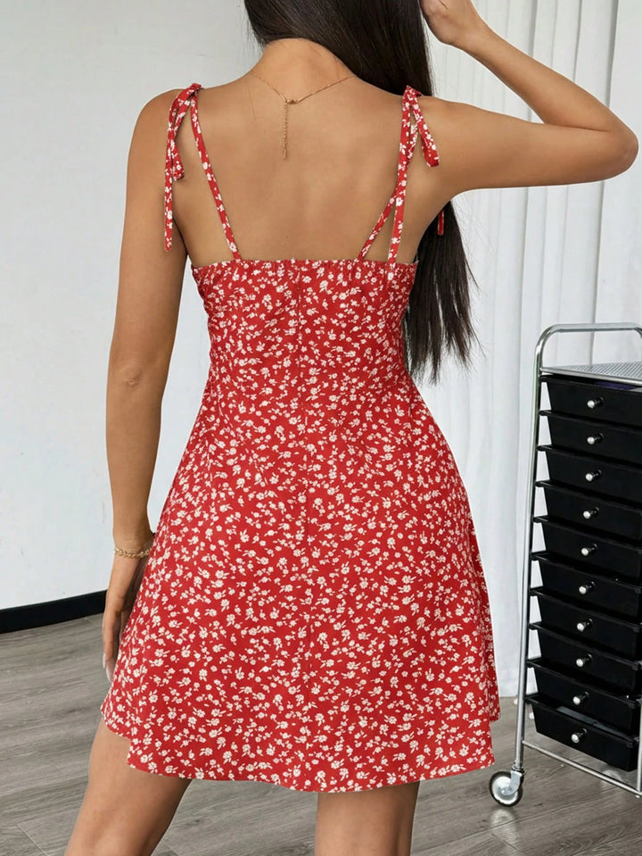Women's Mini Dress with Ruched Bust | Floral