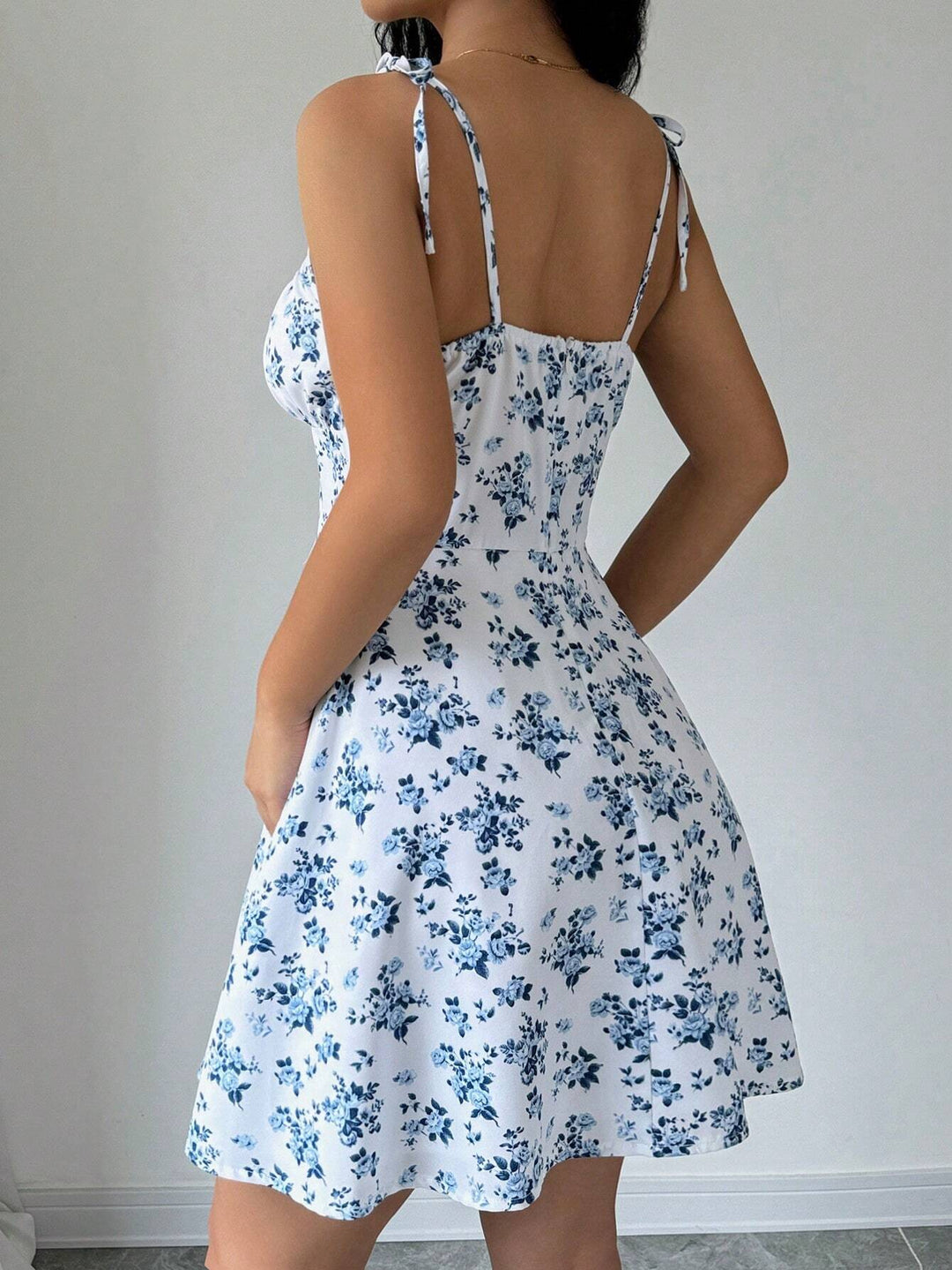 Women's Mini Dress with Ruched Bust | Floral