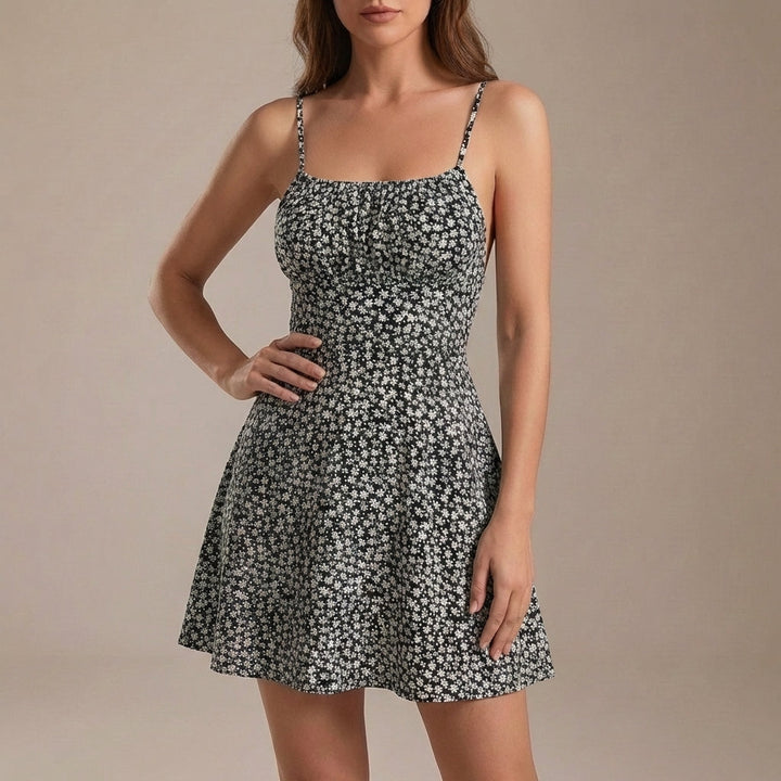 Women's Mini Dress with Ruched Bust | Floral