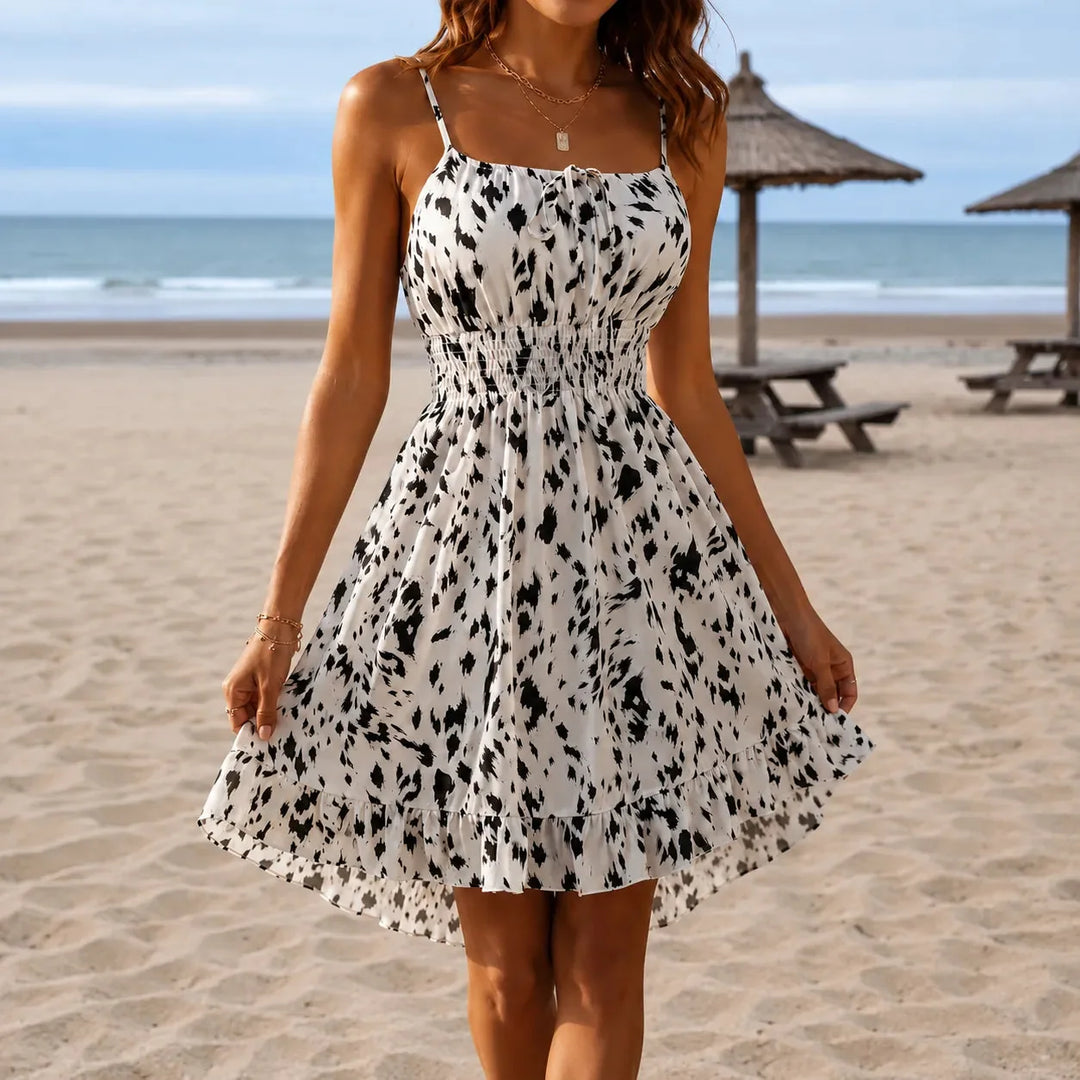 Women's Mini Dress with Smocked Waist | Beach