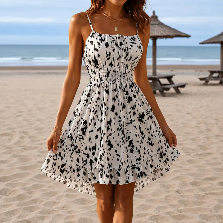 Women's Mini Dress with Smocked Waist | Beach