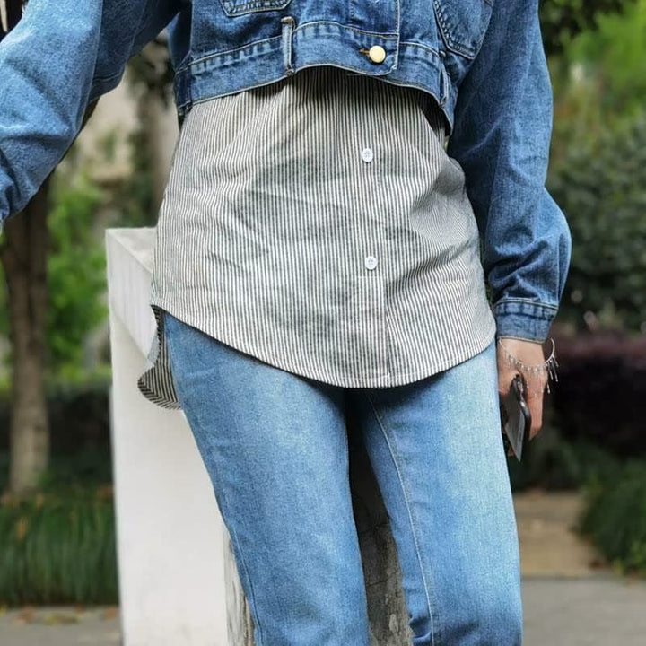 Women's Mini Skirt Fake Hem | Layering Piece
