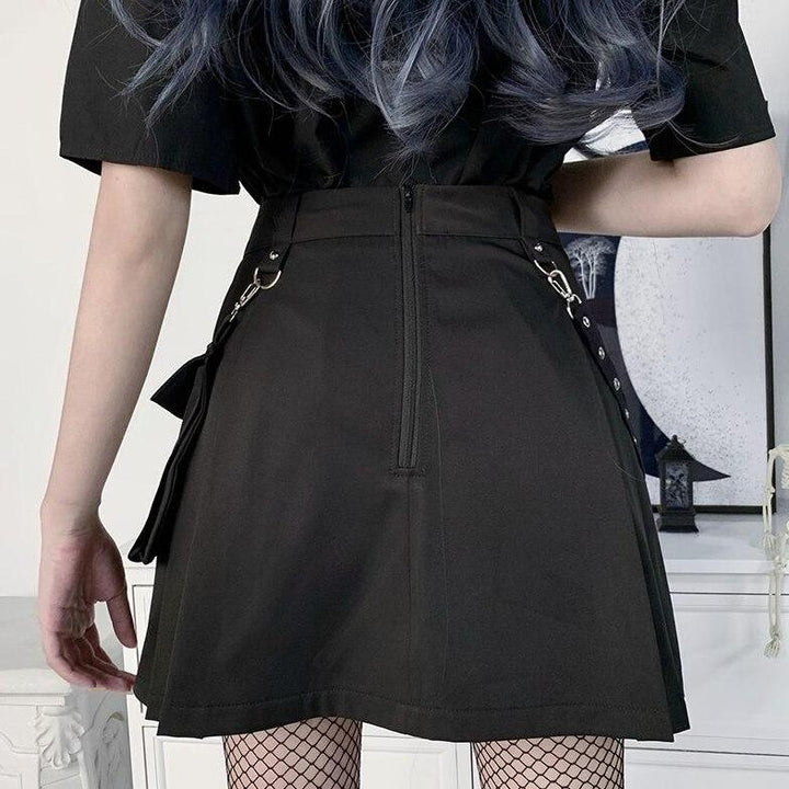 Women's Mini Skirt with Cargo Pocket | Pleated