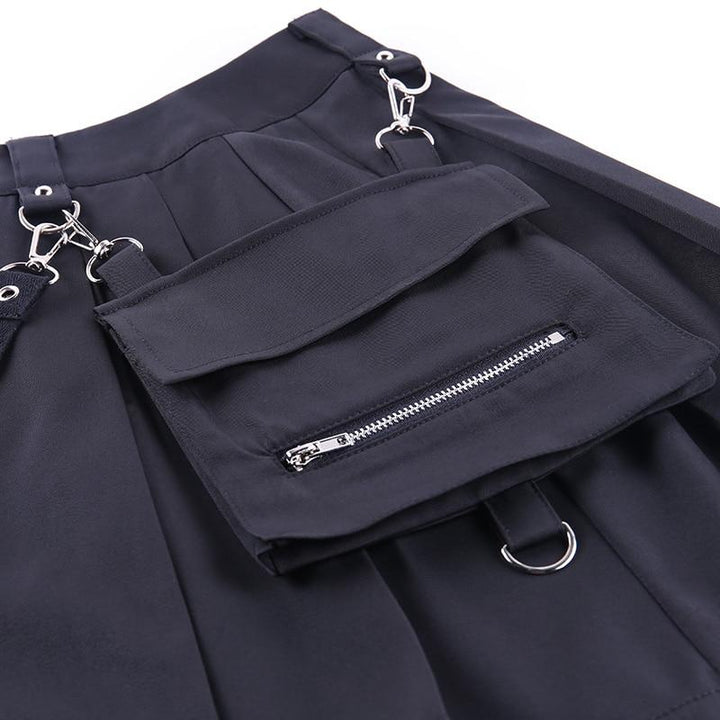 Women's Mini Skirt with Cargo Pocket | Pleated