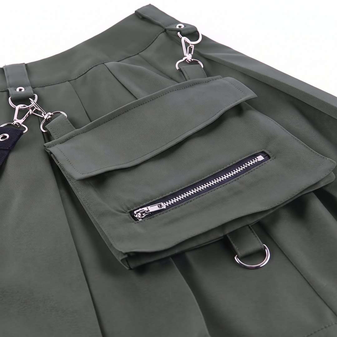 Women's Mini Skirt with Cargo Pocket | Pleated