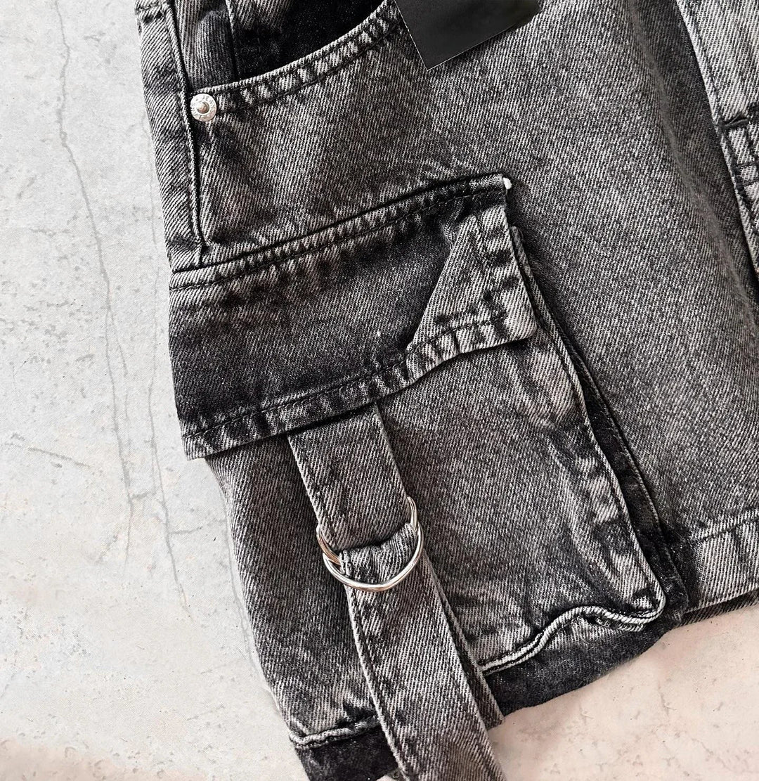 Women's Mini Skirt with Cargo Pockets | Buckle Strap