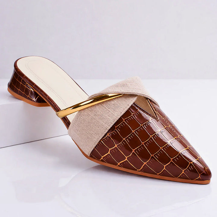 Women's Mules Pointed-Toe with Block Heel | Backless